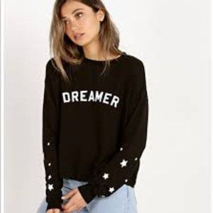 SPIRITUAL GANGSTER Dreamers Stars Crop Sweatshirt